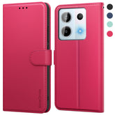 SineOrdo Case for Xiaomi Redmi Note 13 Pro 5G & POCO X6 5G Phone Case,Flip Leather Case Xiaomi Redmi Note 13 Pro 5G & POCO X6 5G Cover with Wallet Stand Book Holsters - Magenta